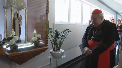 Arcebispo Dom Orani Tempesta leva imagem de São Sebastião ao Cristo Redentor e TV Globo