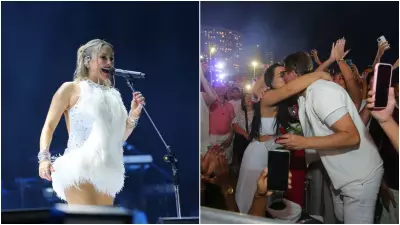Claudia Leitte conduz pedido de casamento no Réveillon de Fortaleza