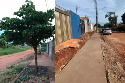 Obra de Calçada 'Ilha' Casas em Campo Grande e Impede Acesso a Garagens