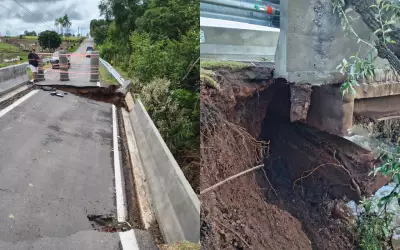 Ponte interditada em Guareí terá reconstrução de R$ 1,77 milhão após chuvas