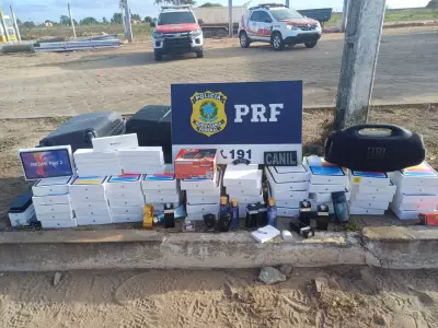 PRF apreende 92 itens de luxo sem nota em Alagoas; carga vale R$ 150 mil