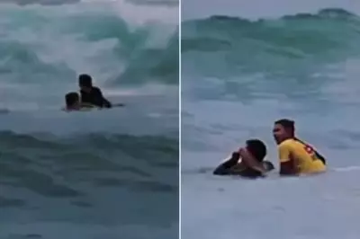 Surfista de 19 anos salva 2 banhistas de correnteza em Guarujá, SP