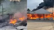 Incêndio destrói barracas de festejo de São Sebastião no Piauí