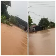 Temporal causa alagamentos e desaloja famílias em Várzea da Palma, MG