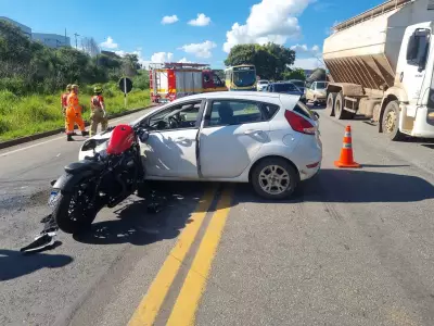 Acidente fatal na BR-494: Motociclista morre após carro fazer manobra proibida em Divinópolis