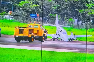 Avião faz pouso de emergência em Campinas após colidir com pássaro na decolagem