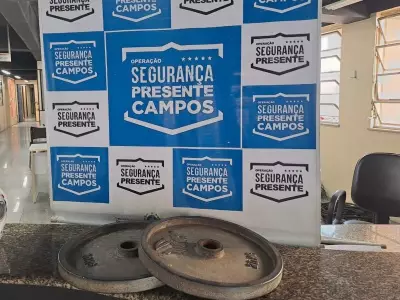 Dois homens são presos suspeitos de furtar anilhas de academia no Centro de Campos