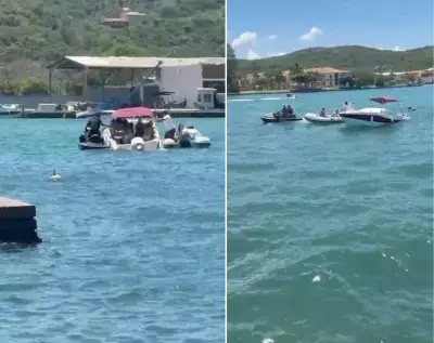 Lancha afunda no Canal do Itajuru em Cabo Frio, mas todos os passageiros são resgatados com sucesso