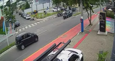 Motociclista é atropelado após briga no trânsito em Balneário Camboriú; motorista foge e é preso