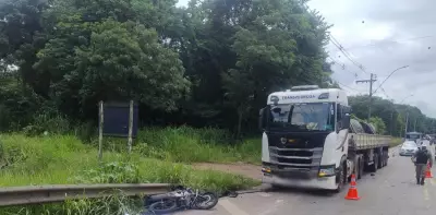 Motociclista de 18 anos morre em grave acidente na BR-458 entre Ipatinga e Ipaba