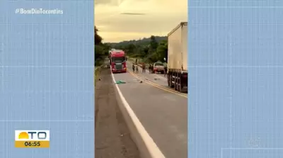 Motociclista morre em colisão com caminhonete na BR-153, próximo a Guaraí, no Tocantins