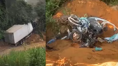 Motorista morre prensado por caminhão sem freios em acidente trágico na ES-261, em Itarana