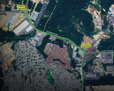 Obras no viaduto Lydia da Eira Corrêa alteram trânsito no Rapidão Rodoanel de Manaus neste fim de semana