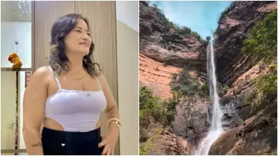 Pedra se desprende de cachoeira e atinge mulher em Pires Ferreira, no Ceará