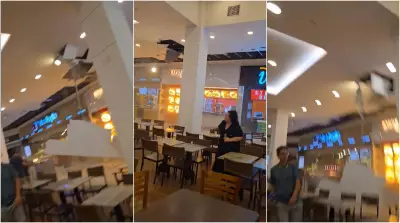 Teto da praça de alimentação do Shopping Frei Caneca desaba em São Paulo