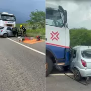 Acidente fatal na BR-110 deixa três mortos, incluindo mãe e filha, no RN