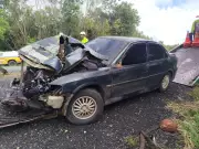 Acidente na BR-135: Policiais Penais Sofrem Colisão em Curva Sob Chuva Forte
