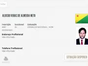 Advogado preso por estupro em motel tem cadastro suspenso na OAB-AC após processo ético-disciplinar