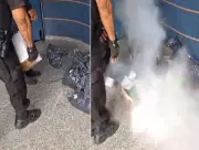 Caixa com lança-perfume apreendido explode acidentalmente dentro de delegacia em Nova Friburgo