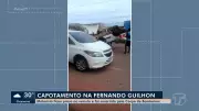 Caminhonete capota em Santarém após motorista desviar de moto; vítima é resgatada das ferragens