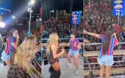 Cantora que viralizou puxando trio vazio é convidada por Claudia Leitte para show em Salvador