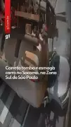 Carreta com 60 mil litros de etanol tomba e esmaga carro no Sacomã, SP