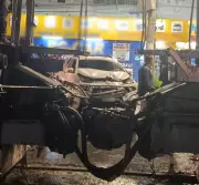 Carro colide com trem em passagem de nível em Barra Mansa (RJ); ninguém se feriu