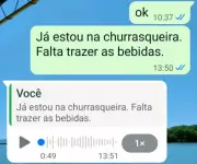 Ciclista perdido em trilha avisa esposa sobre atraso para churrasco em áudio