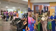 Crianças com câncer vivem Carnaval em bloquinho especial no Hospital São Marcos do Piauí