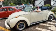 Fusca conversível raro viaja 1,6 mil km de SP ao RS e brilha em encontro de clássicos