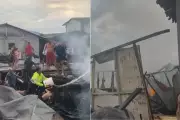 Incêndio atinge comunidade de palafitas em Santos, SP, sem vítimas