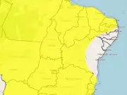 Inmet emite alerta de perigo potencial para chuvas intensas em 23 cidades de Pernambuco