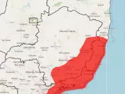 INMET emite alerta vermelho para chuvas intensas no Leste de Minas Gerais