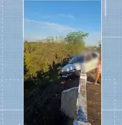 Motorista escapa por pouco de queda em ribanceira após perder controle em Arapiraca