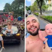 Nattan desfila em cima de carro após show no Carnaval de Belo Horizonte