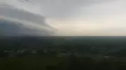 Nuvem prateleira impressionante é registrada em Bagé (RS) antes de temporal intenso
