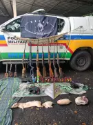Operação Silvestre apreende 19 armas e prende 7 por caça ilegal em Bonito de Minas