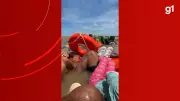 Passageira grava vídeo à deriva após naufrágio no Encontro das Águas em Manaus