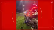 Pedestre morre atropelado por moto no Eixão Sul, em Brasília, no início da noite de domingo