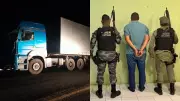 Policiais prendem suspeito de quadrilha com carreta roubada carregada de biscoitos no Piauí