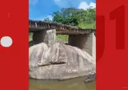 Ponte 'Giruzina' é interditada na divisa BA-MG após risco de desabamento