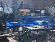 Redemoinho destelha Ceasa em Monte Alegre, Sergipe; área é isolada