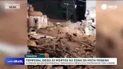 Temporal na Zona da Mata mineira deixa 57 mortos e 15 desaparecidos