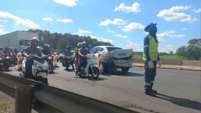 Acidente com múltiplos veículos interdita rodovia e causa congestionamento em Rio Preto