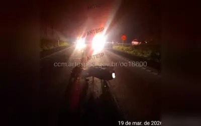 Acidente fatal em Piedade (SP): motociclista e pedestre morrem após atropelamento na SP-79