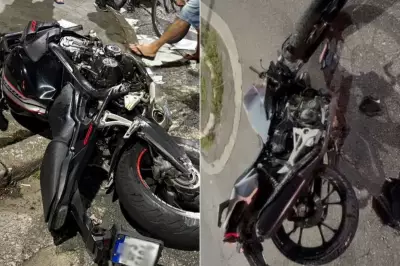Acidente grave entre motociclistas em cruzamento de Santos deixa dois feridos