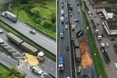 Acidentes consecutivos na Rodovia Cônego Domênico Rangoni causam congestionamento de 5 km em Guarujá