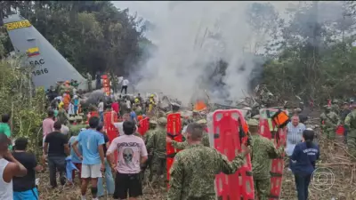 Avião militar Hércules cai na Colômbia com 125 pessoas: 34 mortos e 70 resgatados
