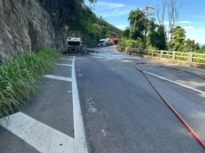 Caminhão com Produtos Químicos Pega Fogo e Interdita Serra das Araras por 12 Horas