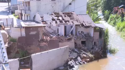 Casa é destruída por explosão de rochas em Vargem Alta, ES; proprietária relata desespero
